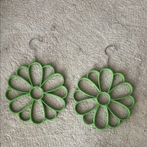 Green Flower-Shaped Hangers